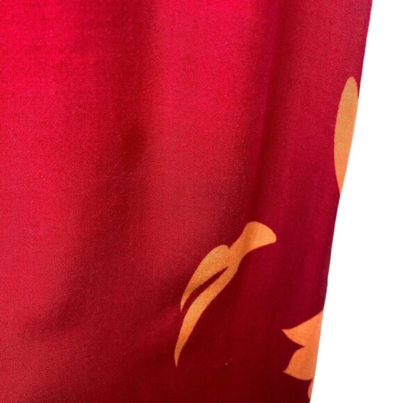 Vintage Hawaiian Long Dress Size S/M by Jane Ashley Red Aloha Rayon Maxi Tank - Picture 10 of 10